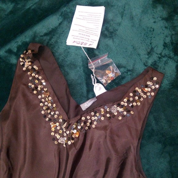 NWT Vents d'Ailleurs Silk Beaded Dress Sz 12 - Picture 5 of 8